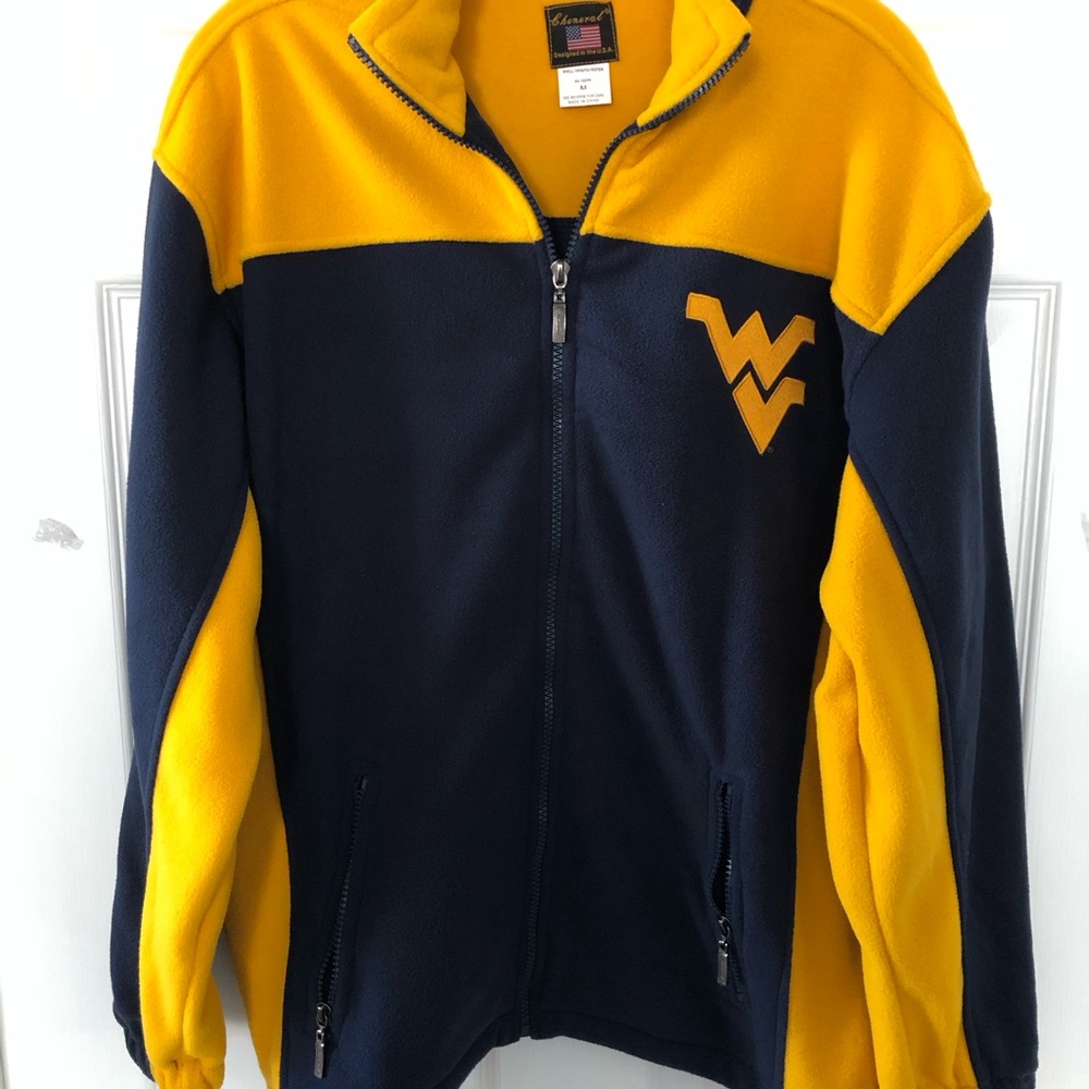 Vintage Cheneral West Virginia Mountaineers Fleece Jacket NWT Size Medium